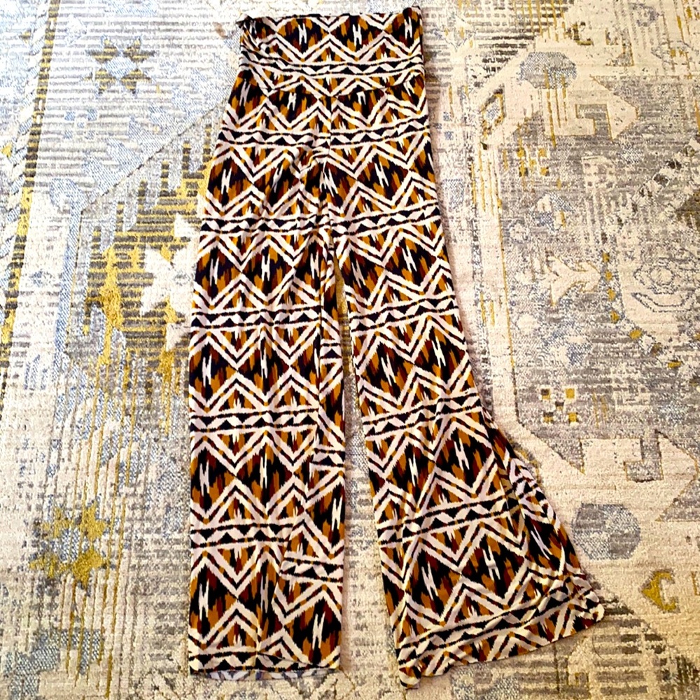 tribal print palazzo pants